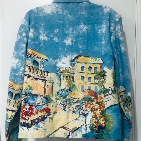 ARTSCAPES WOMEN’S PAINTED DENIN JACKET.SIZE SMALL - Picture 2 of 10